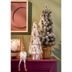 House of Seasons Kunstkerstboom in Jute - H60 x Ø30 cm - Groen Frosted Outlet