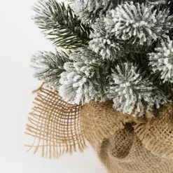 House of Seasons Kunstkerstboom in Jute - H60 x Ø30 cm - Groen Frosted Outlet