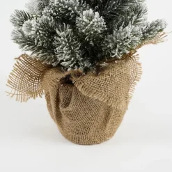 House of Seasons Kunstkerstboom in Jute - H60 x Ø30 cm - Groen Frosted Outlet