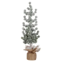 House of Seasons Kunstkerstboom in Jute - H55 x Ø25 cm - Groen Frosted Discount