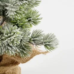 House of Seasons Kunstkerstboom in Jute - H55 x Ø25 cm - Groen Frosted Discount