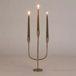 House of Seasons Stretto Kandelaar L21 x B9,5 x H40,5 cm Goud Outlet