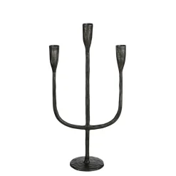 House of Seasons Stretto Kandelaar - L21 x B9,5 x H40,5 cm - Zwart New