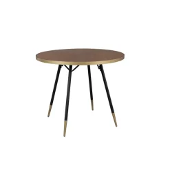 Housecraft Living Housecraft Denise Eettafel Hout Rond 91 cm Bruin/ Goud Clearance