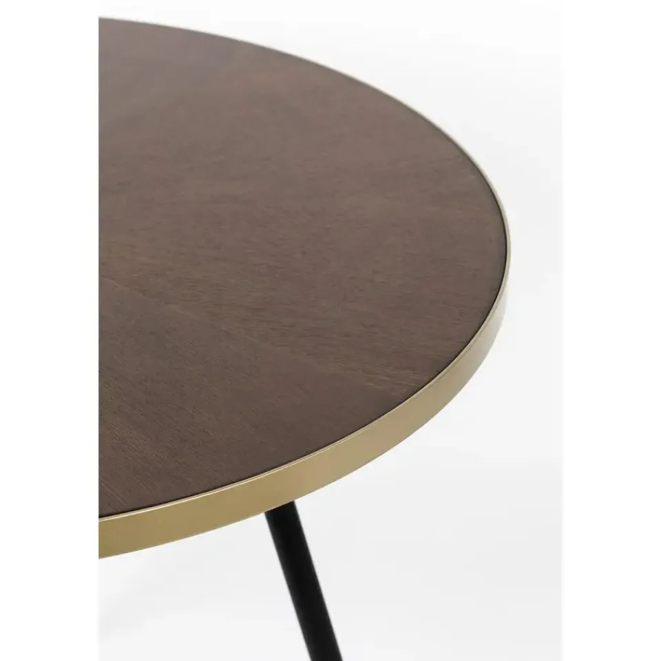Housecraft Living Housecraft Denise Eettafel Hout Rond 91 cm Bruin/ Goud Clearance