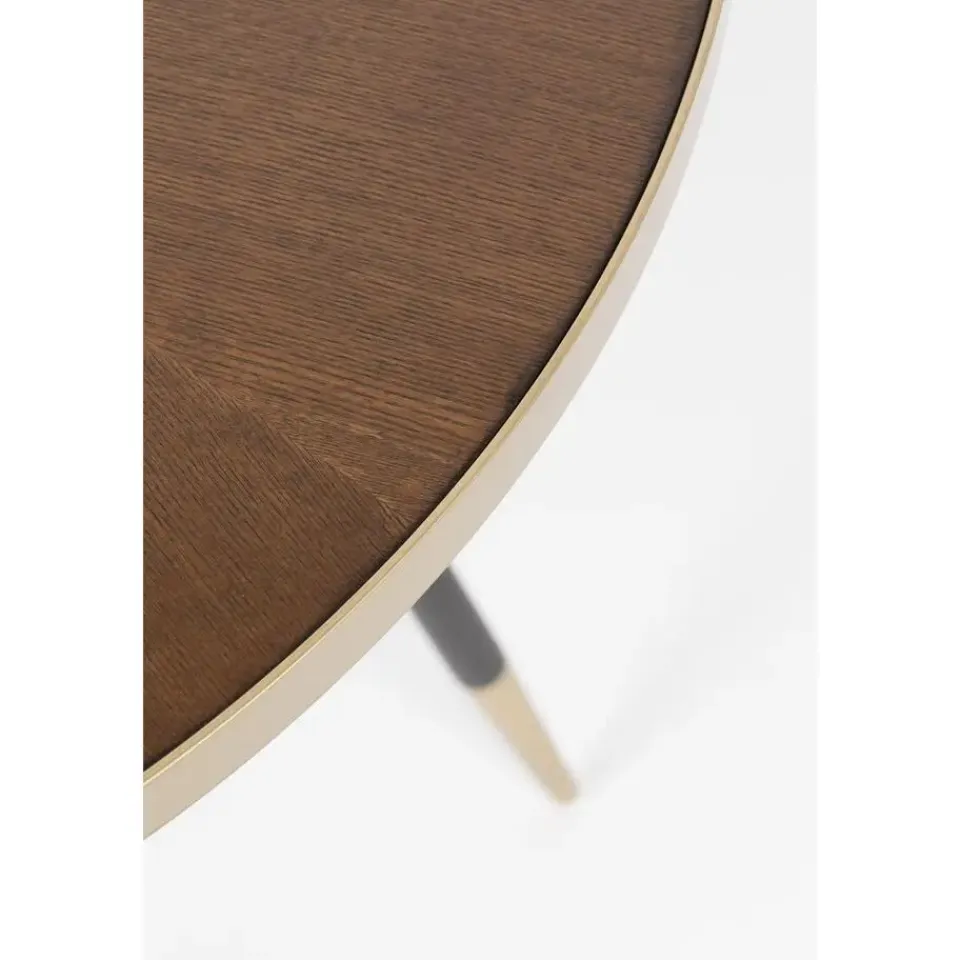 Housecraft Living Housecraft Denise Eettafel Hout Rond 91 cm Bruin/ Goud Clearance