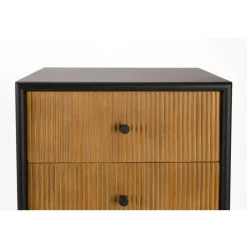 Housecraft Living Coztilla Kast/ Opbergkast Hoog Zwart/ Bruin