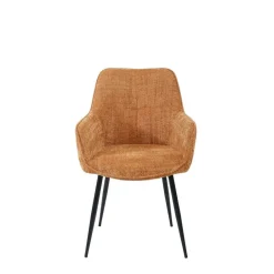 Housecraft Living Jez Eetkamerstoelen met armleuning Oranje - Set van 2 Hot