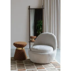 Housecraft Living Housecraft Pin Poef/ Kruk - Blauw Clearance