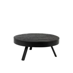 Housecraft Living Housecraft Suri Salontafel Rond Hout Teak 70 cm Zwart Online