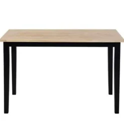 Beliani HOUSTON - Eetkamerset - Zwart - Rubberhout Outlet