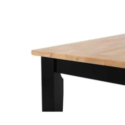 Beliani HOUSTON - Eettafel - Zwart - 75 x 120 cm - Rubberhout Discount