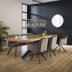 Hoyz Collection Hoyz - Eetkamerbank Raster - 180cm Breed - 3 Personen - Grijs Online