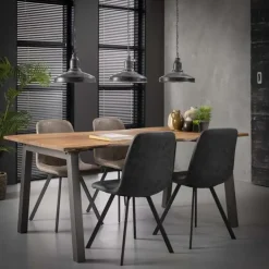 Hoyz Collection Hoyz - Eetkamertafel Edge - Bruin - Hout - 180x90x76 Discount