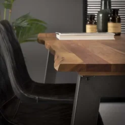 Hoyz Collection Hoyz - Eetkamertafel Edge - Bruin - Hout - 180x90x76 Discount