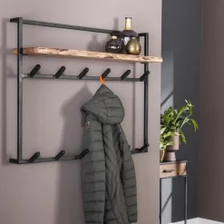 Hoyz Collection Hoyz - Kapstok Air Solid - 12 Haken - Massief Acaciahout - 100x30x80 Clearance