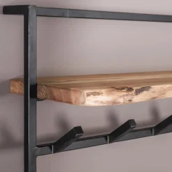 Hoyz Collection Hoyz - Kapstok Air Solid - 12 Haken - Massief Acaciahout - 100x30x80 Clearance