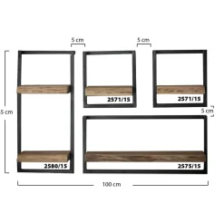 Hoyz Collection Hoyz - Wandplank Edge - 30cm - Acaciahout Outlet