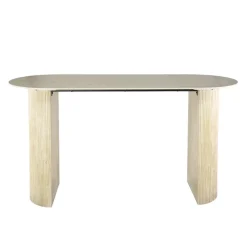 Hoyz Collection - Bartafel Romano Arch Plat Ovaal 180cm - Keramiek Travertin