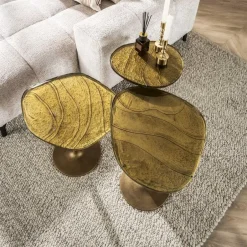 Hoyz Collection - Bijzettafel Eclipse M - Goud Antiek Finish Discount