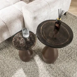 Hoyz Collection - Bijzettafel Eclipse Druppel S - Koper Antiek Finish Hot