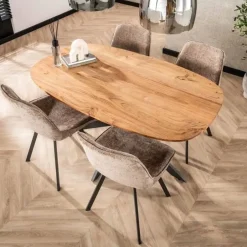 Hoyz Collection - Eetkamertafel 150 Arhus Solid - Massief Acacia Naturel Best