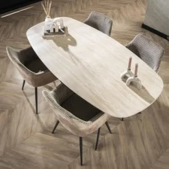 Hoyz Collection - Eetkamertafel 180 Ceramic - Ceramic Travertine New
