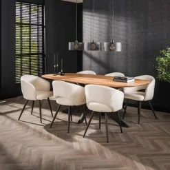 Hoyz Collection - Eetkamertafel Arhus Solid 180cm - Acaciahout - 6 personen Sale