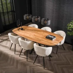 Hoyz Collection - Eetkamertafel Arhus Solid 180cm - Acaciahout - 6 personen Sale