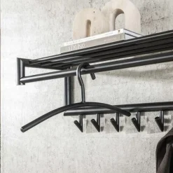 Hoyz Collection - Garderobehanger Ronde Buis - Gun Metal - 6 Stuks Online