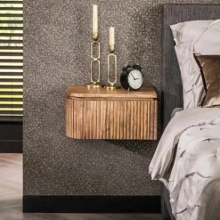 Hoyz Collection - Nachtkastje Wave L+R Afgerond - Massief Mango - Set van 2 Best