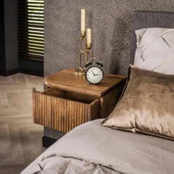 Hoyz Collection - Nachtkastje Wave L+R Afgerond - Massief Mango - Set van 2 Best