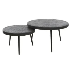 Hoyz Collection - Salontafel Drop Shape - 3D Zwart Bruin - Set van 2 Sale