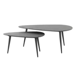 Hoyz Collection - Salontafel Niervormig Ceramic - Zwart - Set van 2 Hot