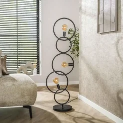Hoyz Collection - Vloerlamp Loop 3-lichts - Artic Zwart Best