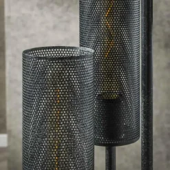 Hoyz Collection - Vloerlamp 5L Getrapt Tube Mesh - Artic Zwart Online