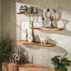 Hoyz Collection - Wandplank 120cm Organic - Massief Acacia Naturel Clearance