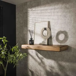 Hoyz Collection - Wandplank Sleek 118cm - Massief Mango Zandkleur New