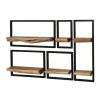Hoyz Collection - Wandschap Set Edge - Massief Acacia Naturel - Set van 5 Discount
