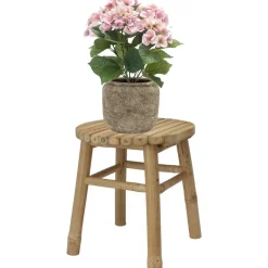 H&S Collection Krukje - plantentafel - bamboe - bruin - 35x38 cm Hot