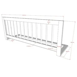 Vipack Huisbed Forrest 90x200cm met bedhekje en bedlade - wit beukenhout Sale