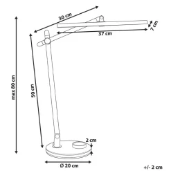 Leen Bakker HYDRUS - Bureaulamp LED - Zilver - ABS