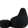 icon - Dalton XL Zitzak Fauteuil met Poef - Gaming - Zwart Hot