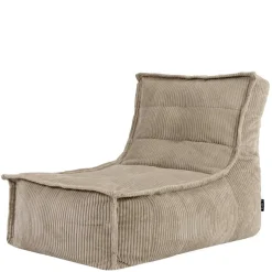 icon - Dolce Lounge Zitzak - Ligstoel - Ribfluweel Fauteuil - Beige Hot