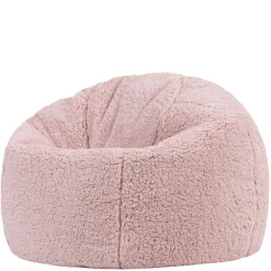 icon - Kingston Kinderzitzak Stoel - Fluffy Pluche Teddy - Oud roze Best
