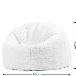 icon - Kingston Kinderzitzak Stoel - Ribfluweel - Fluffy Pluche Teddy - Mocha Best