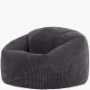 icon - Kingston XL Zitzak Fauteuil - Ribfluweel - Houtskool Discount