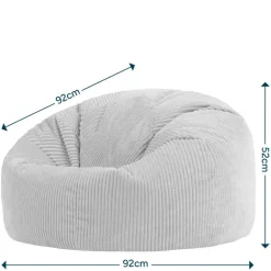 icon - Kingston XL Zitzak Fauteuil - Ribfluweel - Blauwgroen Hot