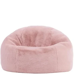 icon - Kingston Zitzak Fauteuil - Fluffy Pluche Imitatiebont - Oud roze