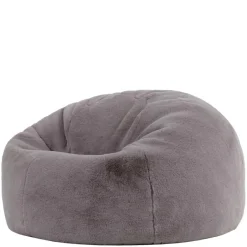 icon - Kingston Zitzak Fauteuil - Fluffy Pluche Imitatiebont - Grijs Hot
